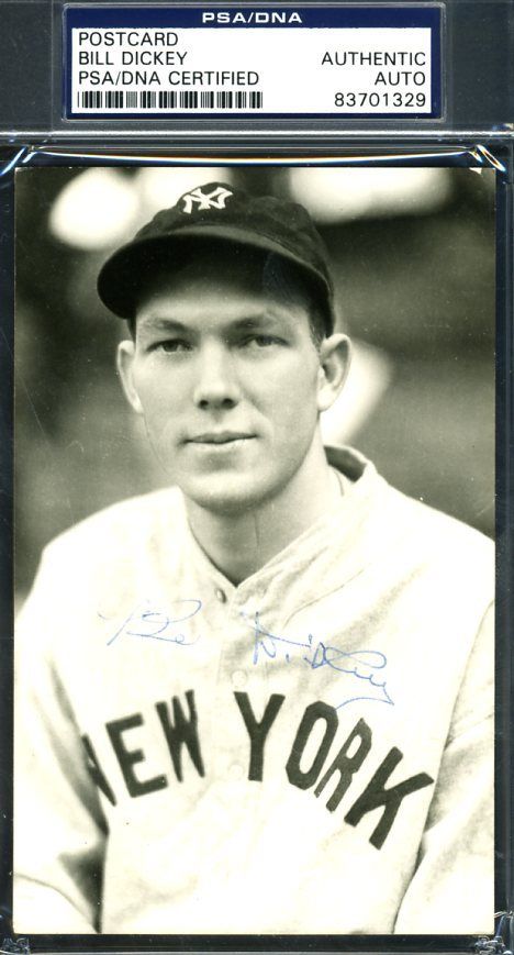 Bill Dickey Psa/dna Authenticated Signed Photo Postcard Autograph