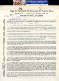 Walt Bond D.67 Signed 1964 Contract Psa/dna Certified