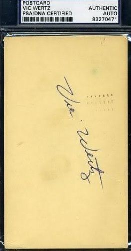 Vic Wertz Signed Psa/dna 1949 Postmarked Gpc Autograph