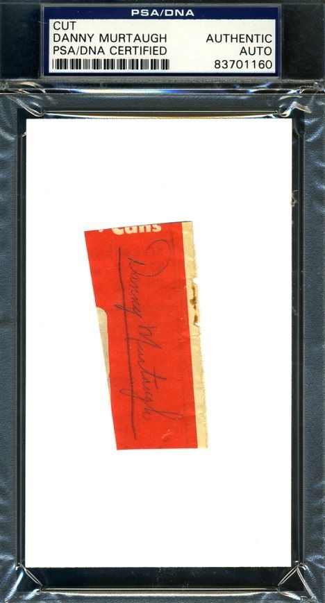 Danny Murtaugh 1950`s Psa/dna Authenticated Signed 3x5 Index Cut Autograph