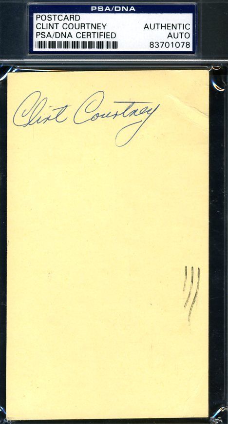 Clint Courtney Psa/dna Authenticated Signed 1954 Gpc Autograph