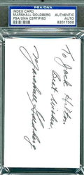 Marshall Goldberg Autograph 3x5 Index Psa/dna Signed