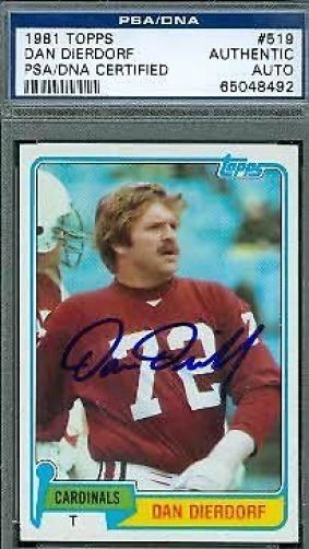 Dan Dierdorf Signed 1981 Topps Autograph Psa/dna Authentic