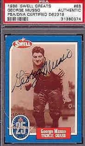 George Musso Signed 1988 Swell Greats Psa/dna Slabbed Authentic