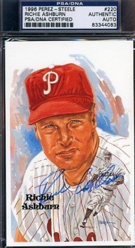 Richie Ashburn Signed Psa/dna Perez Steele Autograph Authentic