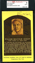 Bill Dickey Sgc Authenticated Signed Gold Hof Plaque Autograph