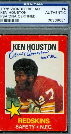 Ken Houston Signed 1975 Wonder Bread Psa/dna Autograph