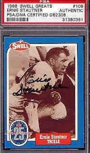 Ernie Stautner Signed 1988 Swell Greats Psa/dna Slabbed Authentic