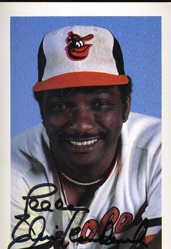Elrod Hendricks Signed Jsa Cert Sticker Team Issue Postcard Authentic Autograph