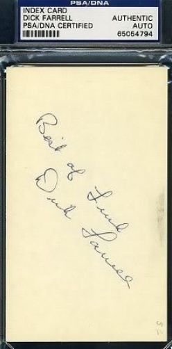 Turk Farrell Psa/dna Signed 3x5 Index Card Autograph Authentic