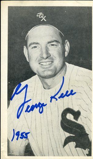 George Kell Signed Jsa Cert Sticker Photo Postcard Authentic Autograph
