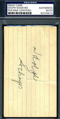 Dolph Schayes Signed Psa/dna Authenticated 3x5 Index Card Autograph