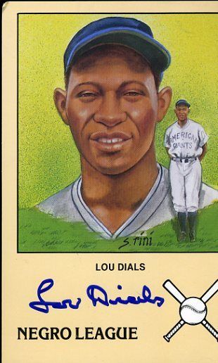 Lou Dials Signed Jsa Cert Sticker Photo Postcard Authentic Autograph