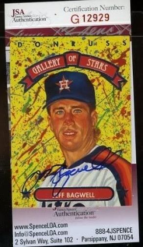 Jeff Bagwell Signed Jsa 1992 Donruss Certified Autograph