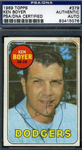Ken Boyer Signed Psa/dna 1969 Topps Certified Authentic Autograph