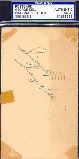 George Kell 1950 Signed Gpc Govt Pc Psa/dna Autograph