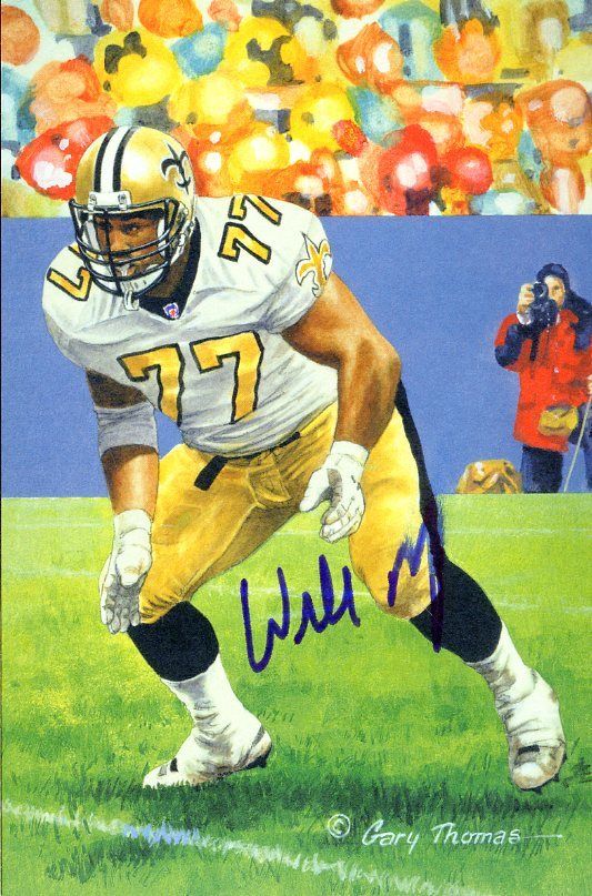 Willlie Roaf Jsa Authenticated Signed Goal Line Glac Autograph