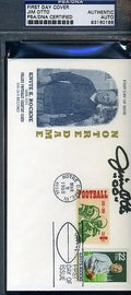 Jim Otto Signed Knute Rockne Fdc Psa/dna Autograph