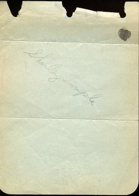 Shirley Temple 1940`s Jsa Certed Signed 4x8 Tahoe Postcard Autograph Authentic