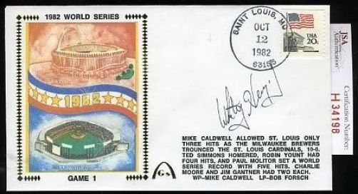 Whitey Herzog Signed Jsa Certed 1982 World Series Fdc Autograph Authentic