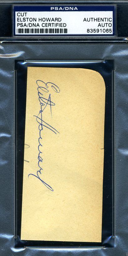 Eslton Howard Psa/dna Authenticated Signed Album Page Autograph