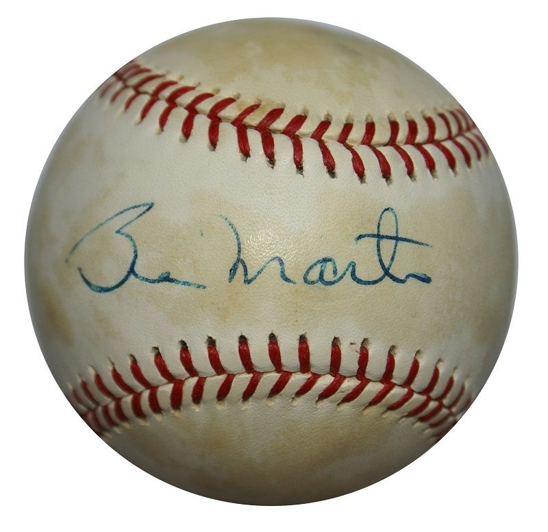 Billy Martin Psa/dna Signed Macphail American League Baseball Autograph