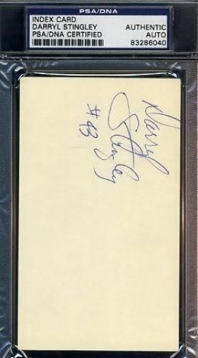 Darryl Stingley Rare Signed Psa/dna 3x5 Index Card Authentic Autograph