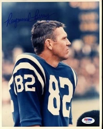 Raymond Berry Colts Hof Signed Psa/dna  8x10 Photo Authentic Autograph