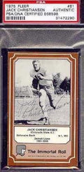 Jack Christiansen Signed 1975 Fleer Immortal Roll Psa/dna Authentic Autograph