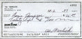 Al Barlick Signed Check Jsa Sticker Authentic Autograph