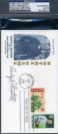 Andy Robustelli Signed Knute Rockne Fdc Psa/dna