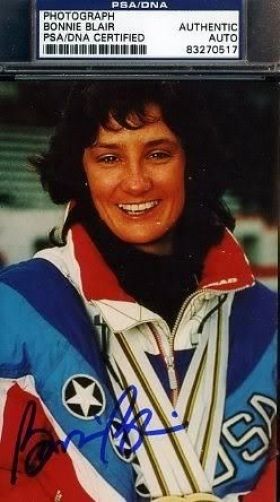 Bonnie Blair Signed Psa/dna Photo Authentic Autograph