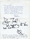 Billy Vessels Signed Letter Jsa Certified Authentic Autograph