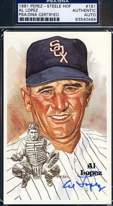 Al Lopez Psa/dna Signed Perez Steele Authentic Autograph