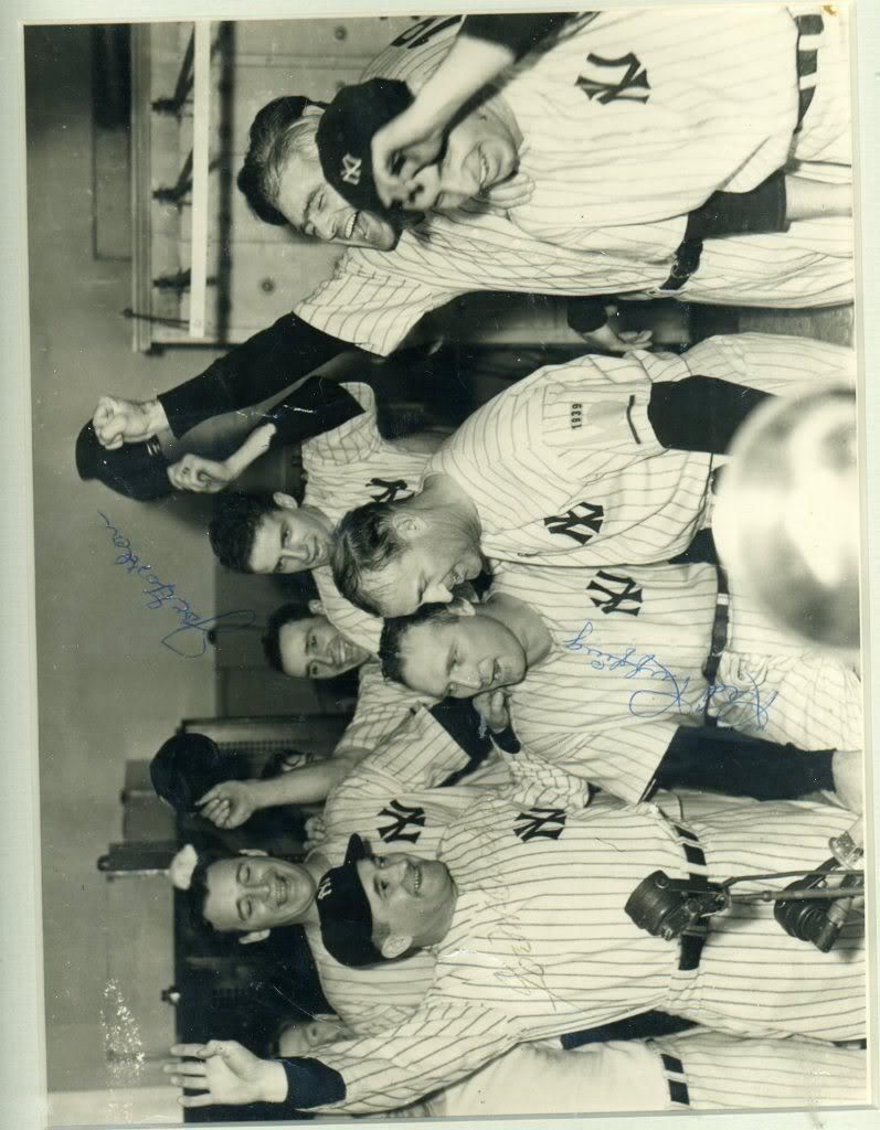 Earle Combs Joe Mccarthy Joe Gordon Red Ruffing Signed Psa/dna Framed  8x10