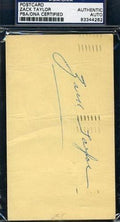 Zack Taylor Signed Psa/dna 1949 Gpc Gov`t Postcard Autograph Authentic