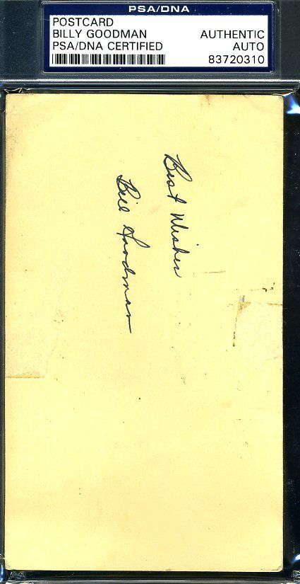Billy Goodman Signed Psa/dna Authenticated 1951 Gpc Autographpc