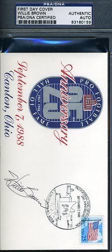 Willie Brown Signed Knute Rockne Fdc Psa/dna Autograph