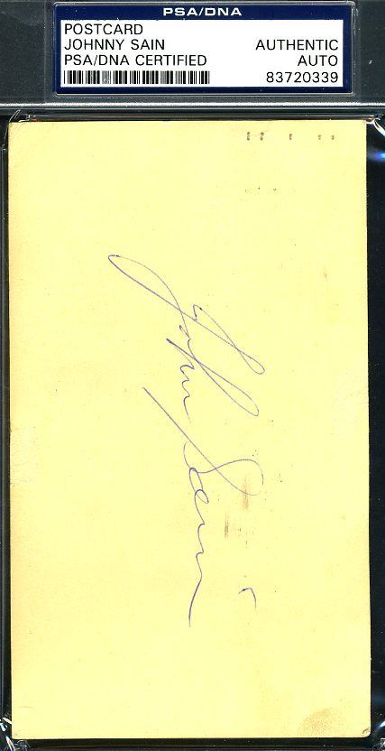 Johnny Sain Signed Psa/dna Authenticated 1951 Gpc Autographpc