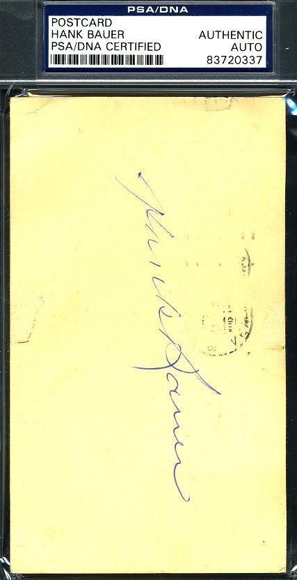 Hank Bauer Signed Psa/dna Authenticated 1952 Gpc Autographpc