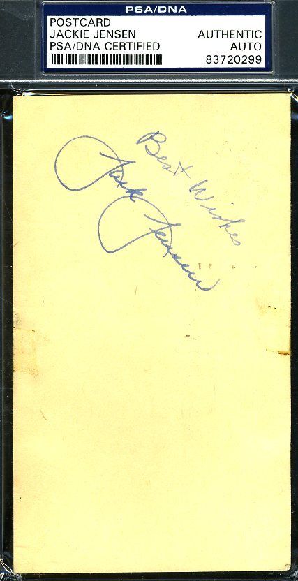 Jackie Jensen Signed Psa/dna Authenticated 1952 Gpc Autographpc