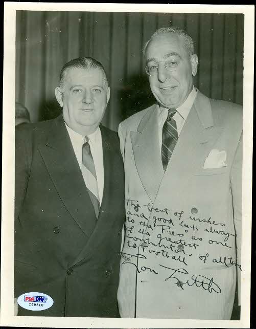 Lou Little Autograph 8x10 Photo Signed Psa/dna