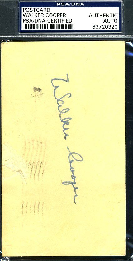 Walker Cooper Signed Psa/dna Authenticated 1951 Gpc Autographpc