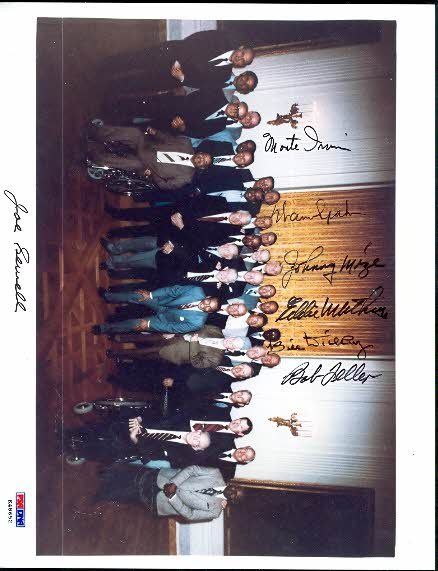 Dickey Mathews Etc  Signed By 7 Autograph 8x10 Psa/dna