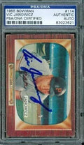Vc Janokwicz Autograph 1955 Bowman Signed Psa/dna Authentic